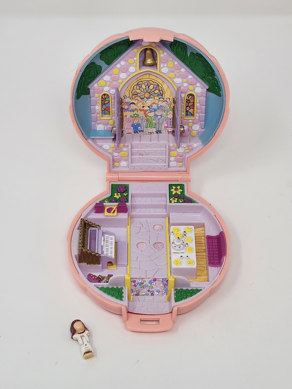 Vintage Polly Pocket Nancy Wedding Day 1989 Bluebird Toys Compact Playset + Doll